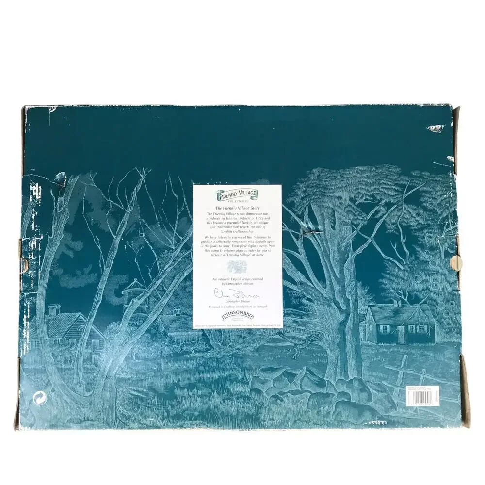 Johnson Bros Friendly Village 3D Embossed Turkey Platter 18.5” Large 90s In Box